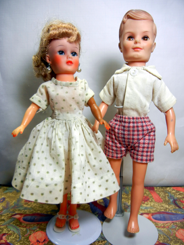 1960 Uneeda Suzette and Bob Dolls